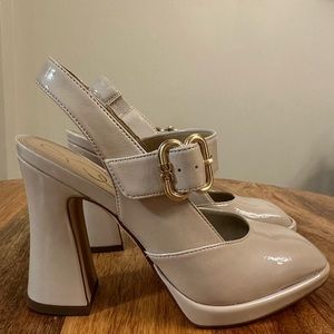 Jildie heel square toe platform heels